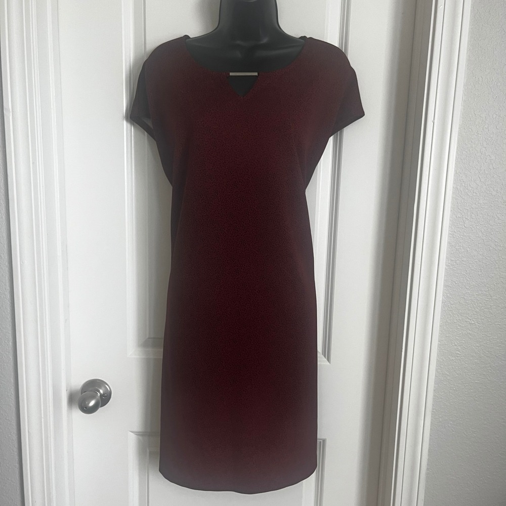 Women's XL Apt 9 Burgundy Animal Print‎ V-Neck Dress